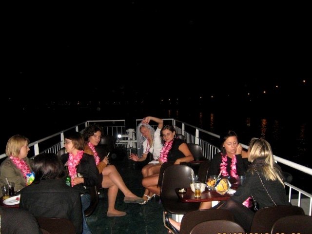 Parties on the barge